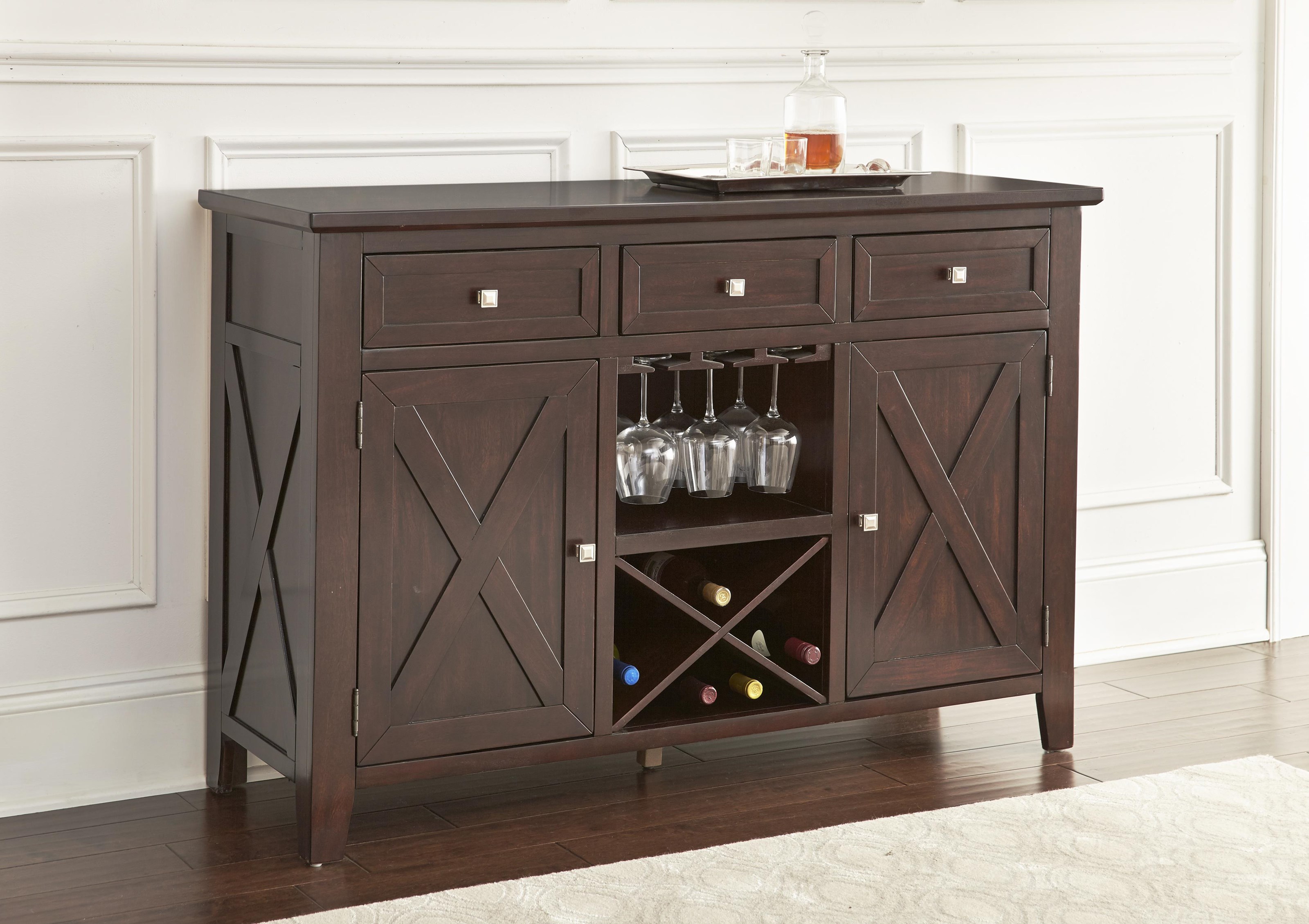 Server table with wine rack on sale